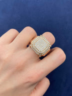 14K Gold Jumbo Chunky Box Diamond Ring - additional product view 9