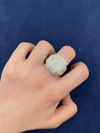 14K Gold XL Diamond Square Ring - additional product view 5