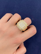 14K Gold Jumbo Chunky Box Diamond Ring - additional product view 4