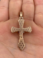 10K Gold La Rosa Cross Diamond Pendant - additional product view 4