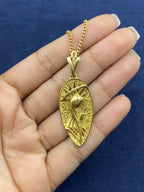 Abstract Virgin Mary Italian Horn Pendant with Chain - main product photo