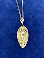 Abstract Virgin Mary Italian Horn Pendant with Chain - additional product view 2