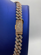 10K Gold Two-Tone Diamond Cuban Link Chain 16mm - additional product view 6