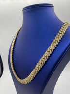 10K Diamond Gold Cuban Link Chain 12mm - additional product view 3