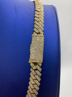10K Diamond Gold Cuban Link Chain 12mm - additional product view 6