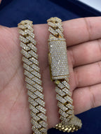 10K Diamond Gold Cuban Link Chain 12mm - additional product view 8
