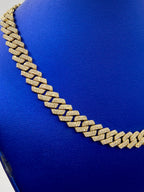 10K Gold & Diamonds Cuban Link 10mm Chain - additional product view 4