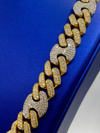 10K Two-Tone Gold & Diamonds Cuban Link 15.5mm Chain - additional product view 4