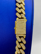 10K Two-Tone Gold & Diamonds Cuban Link 15.5mm Chain - additional product view 6