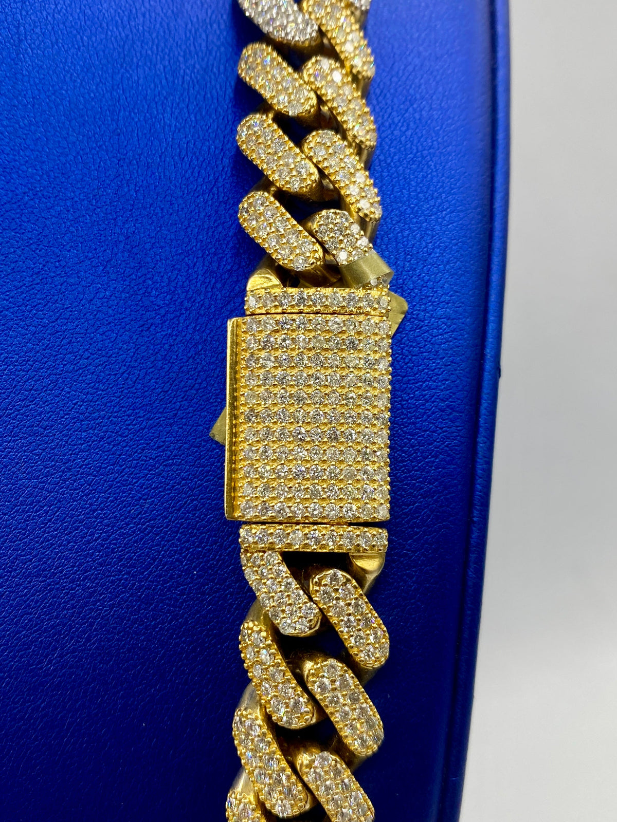 10K Two-Tone Gold & Diamonds Cuban Link 15.5mm Chain - additional product view 6