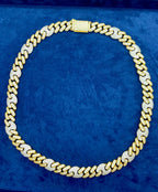 10K Two-Tone Gold & Diamonds Cuban Link 15.5mm Chain - additional product view 8