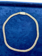 10K White Gold & Diamonds Cuban Link 10mm Chain - additional product view 8