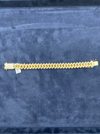 14K Gold & Diamonds Cuban Link Bracelet 13mm - additional product view 5