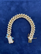 14K Gold & Diamonds Cuban Link Bracelet 13mm - additional product view 6