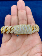 14K Gold & Diamonds Cuban Link Bracelet 15.5mm - additional product view 5