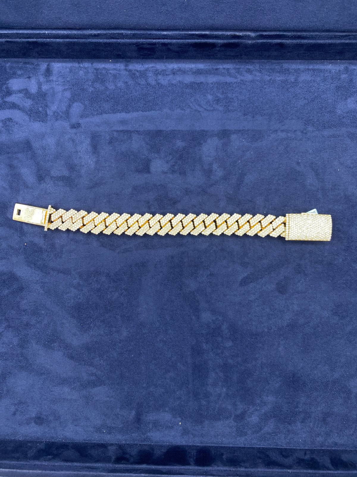 14K Gold & Diamonds Cuban Link Bracelet 15.5mm - additional product view 6