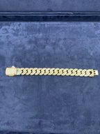 14K Gold & Diamonds Cuban Link Bracelet 16.5mm - additional product view 5