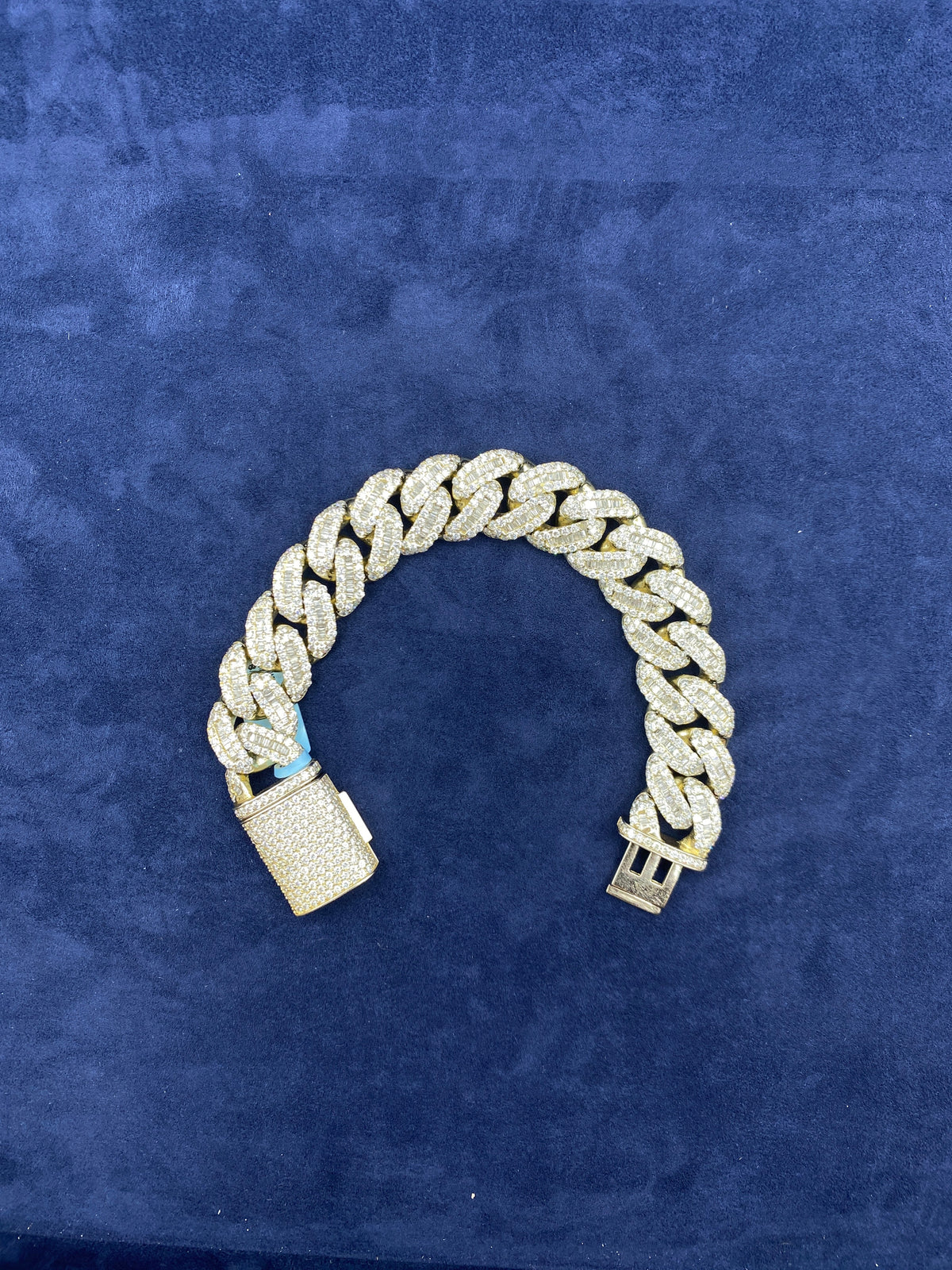 14K Gold & Diamonds Cuban Link Bracelet 16.5mm - additional product view 6