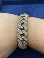 10K Gold & Diamond Cuban Link Bracelet 11.5mm - additional product view 2