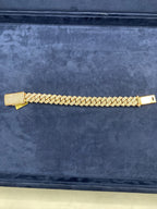 10K Gold & Diamond Cuban Link Bracelet 11.5mm - additional product view 5