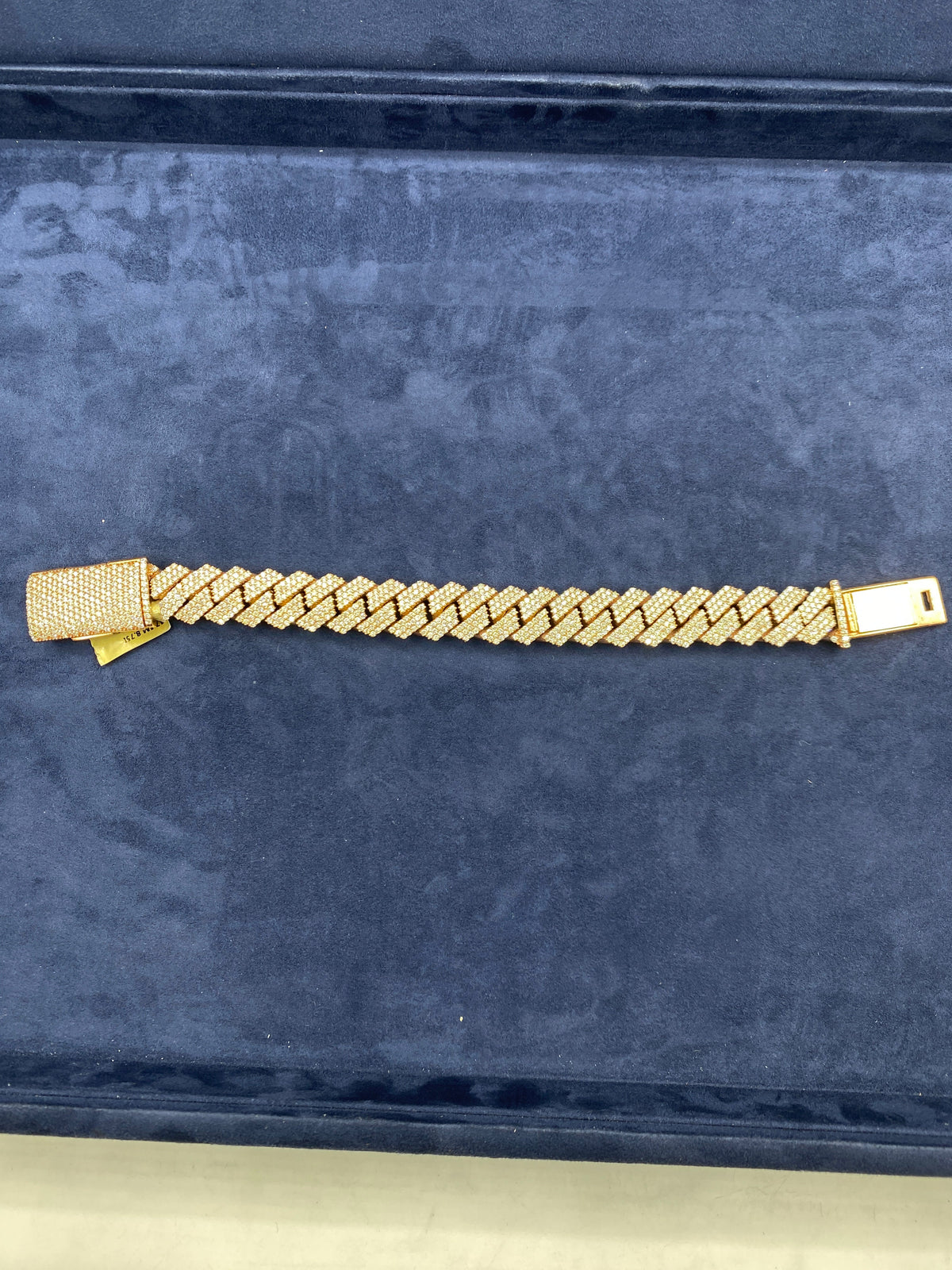 10K Gold & Diamond Cuban Link Bracelet 11.5mm - additional product view 5