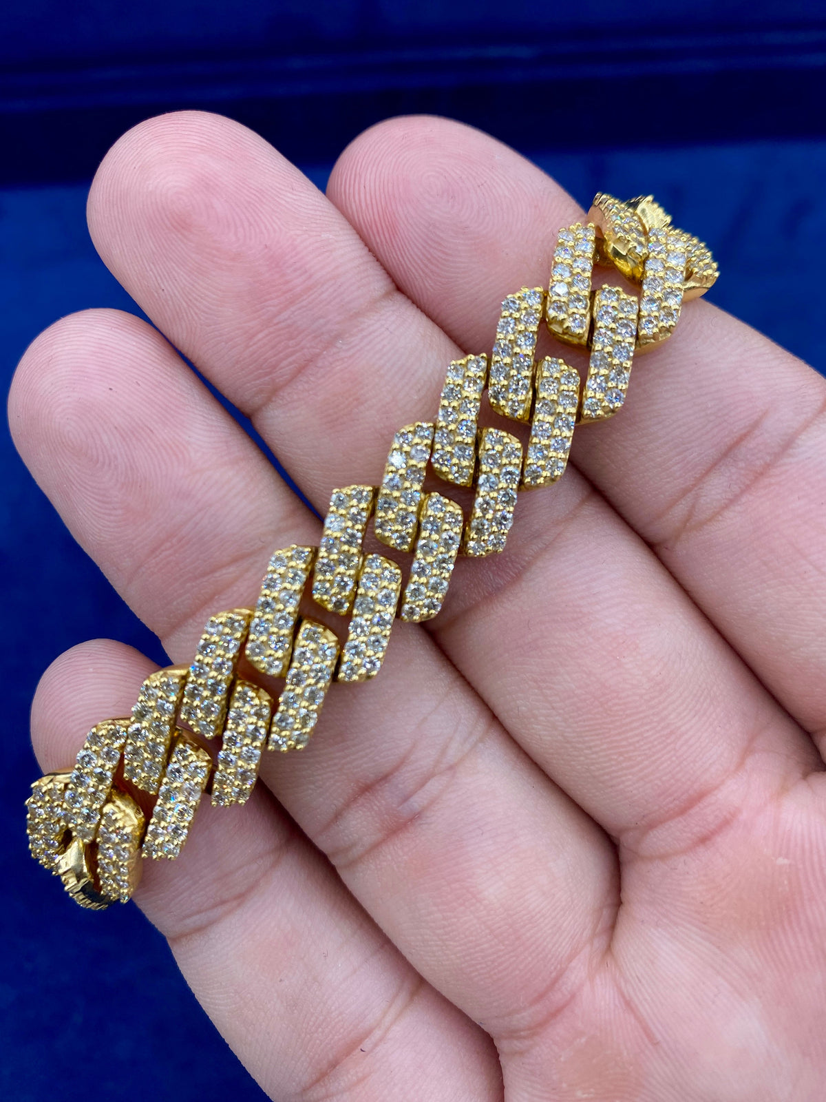 14K Gold & Diamonds Cuban Link Bracelet 12mm - additional product view 2