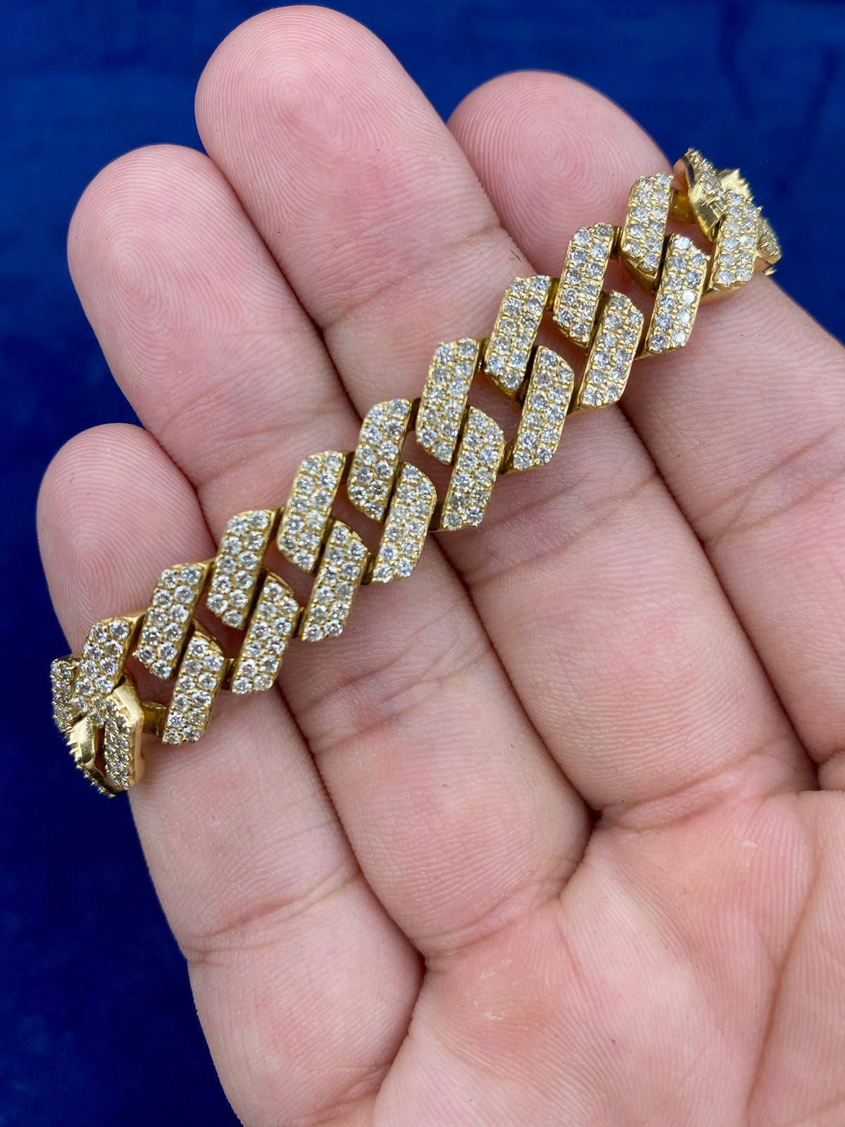14K Gold & Diamonds Cuban Link Bracelet 12mm - additional product view 3