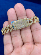 14K Gold & Diamonds Cuban Link Bracelet 12mm - additional product view 4