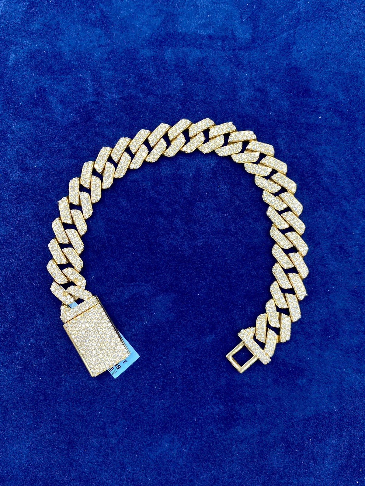 14K Gold & Diamonds Cuban Link Bracelet 12mm - additional product view 6