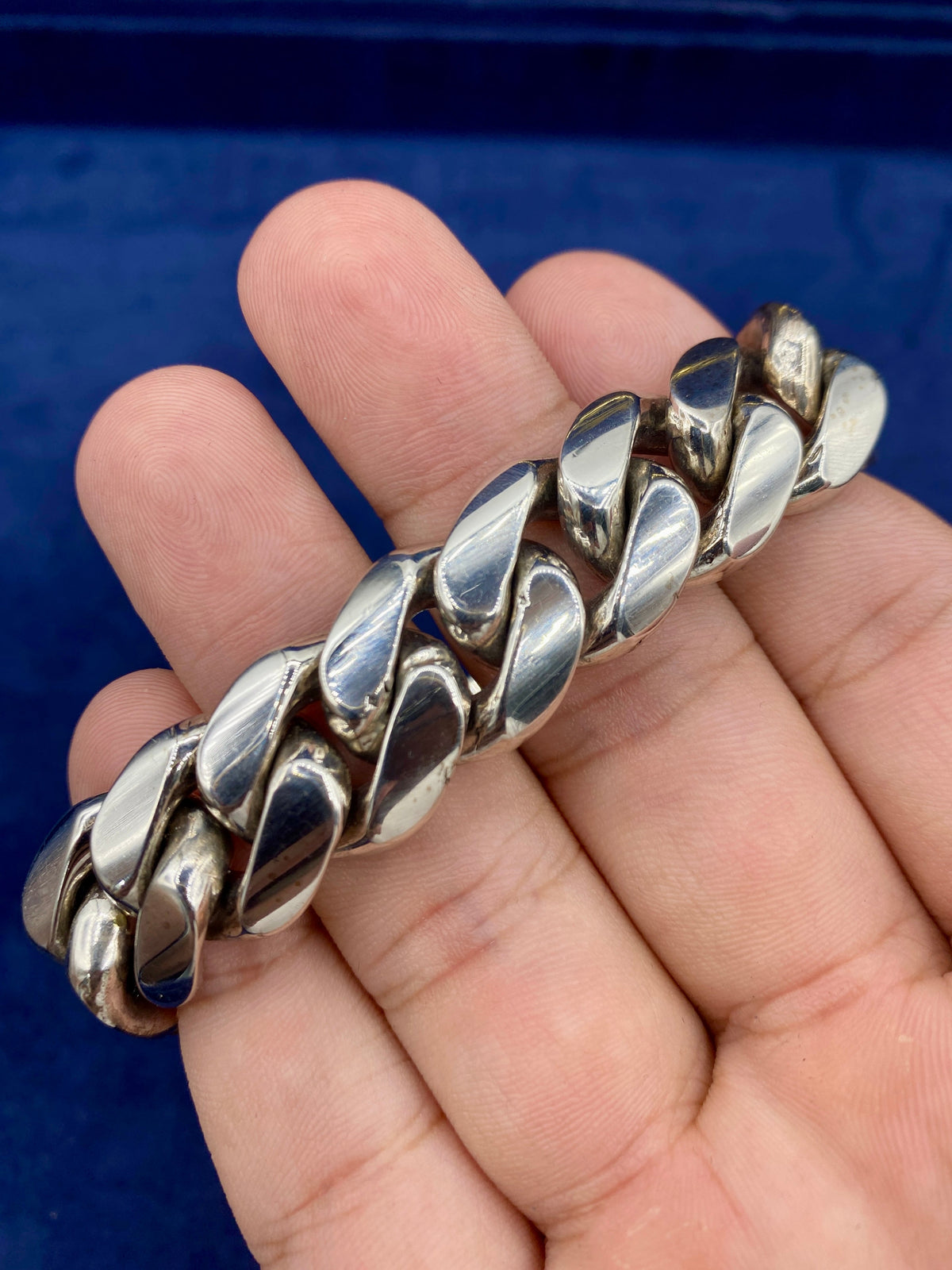 10K Gold & Diamonds Cuban Link Bracelet 16.7mm - additional product view 3