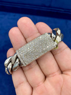 10K Gold & Diamonds Cuban Link Bracelet 16.7mm - additional product view 4