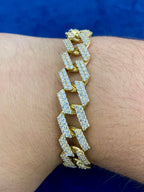 14K Gold & Diamonds Cuban Link Bracelet 13mm - additional product view 2