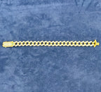 14K Gold & Diamonds Cuban Link Bracelet 13mm - additional product view 5