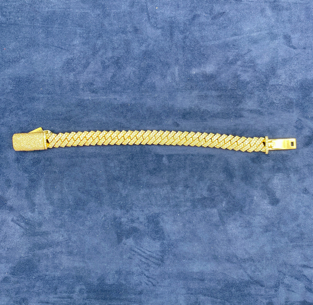 14K Gold & Diamonds Cuban Link Bracelet 15.5mm - additional product view 5