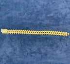 14K Gold & Diamond Cuban Bracelet 12mm - additional product view 5