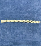 10K Gold & Diamonds Cuban Link Bracelet 3.5mm - additional product view 5