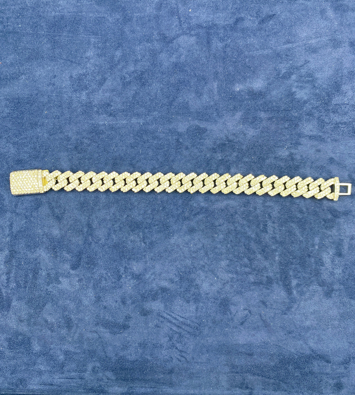 10K Gold & Diamonds Cuban Link Bracelet 3.5mm - additional product view 5