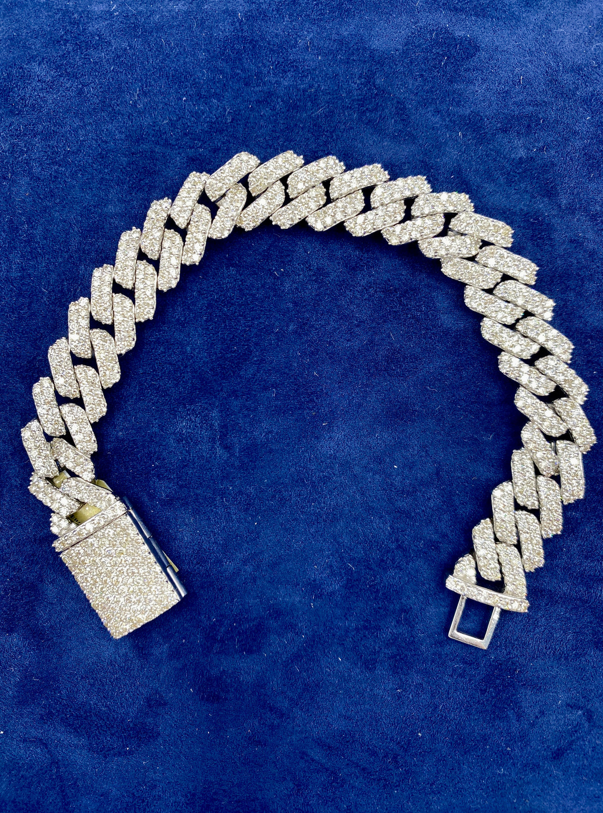 10K Gold & Diamonds Cuban Link Bracelet 3.5mm - additional product view 6