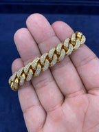 14K Gold & Diamond Cuban Link Bracelet 12mm - additional product view 3