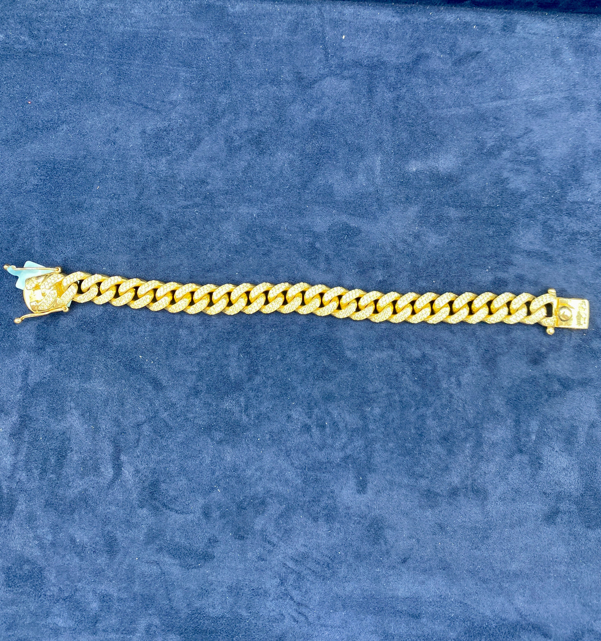 14K Gold & Diamond Cuban Link Bracelet 12mm - additional product view 5