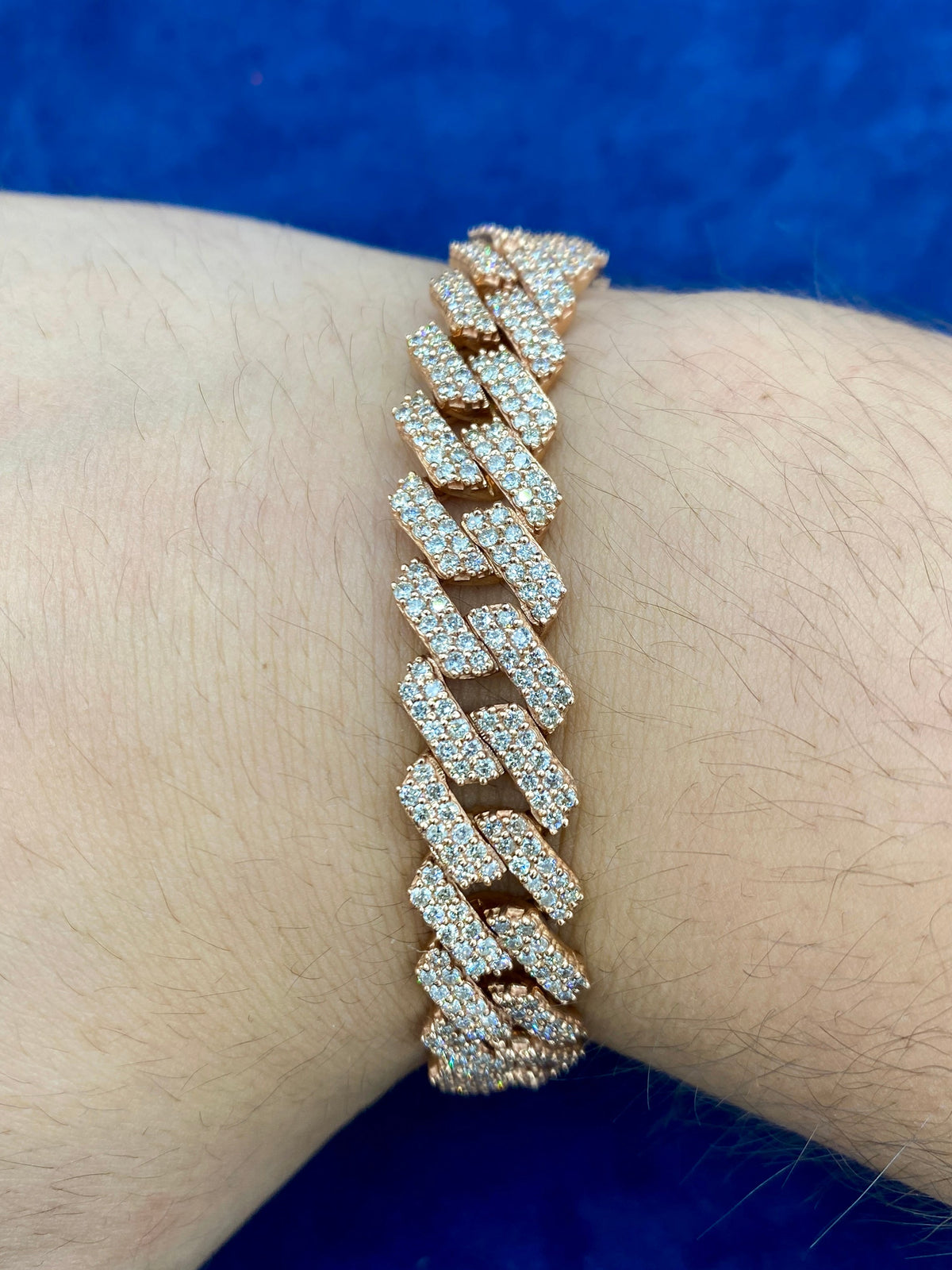 10K Gold & Diamonds Cuban Link Bracelet 12mm - additional product view 2