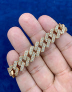 10K Gold & Diamonds Cuban Link Bracelet 12mm - additional product view 3