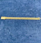 10K Gold & Diamonds Cuban Link Bracelet 12mm - additional product view 5