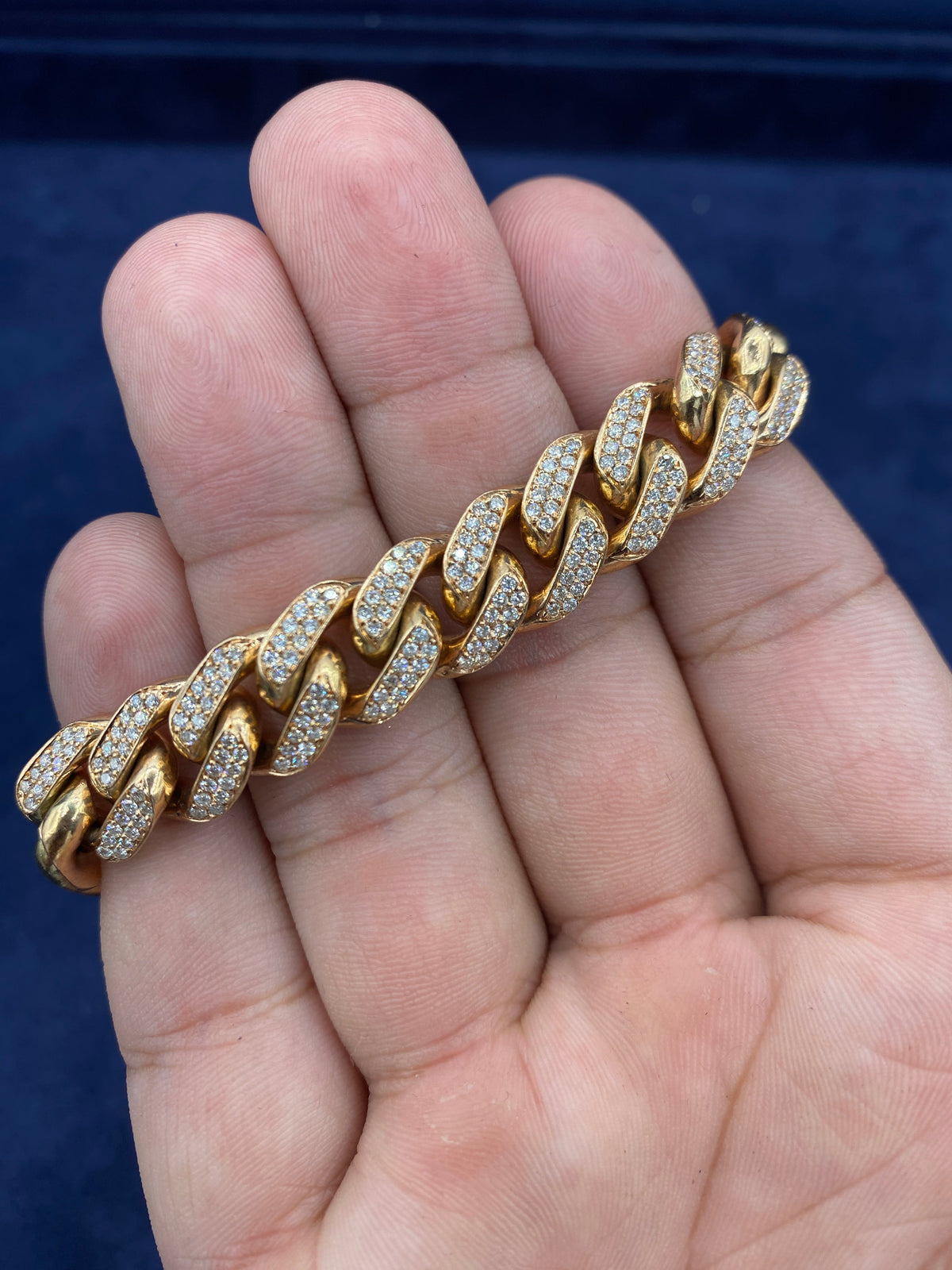 14K Rose Gold & Diamonds Cuban Link 11.9mm Bracelet - additional product view 3