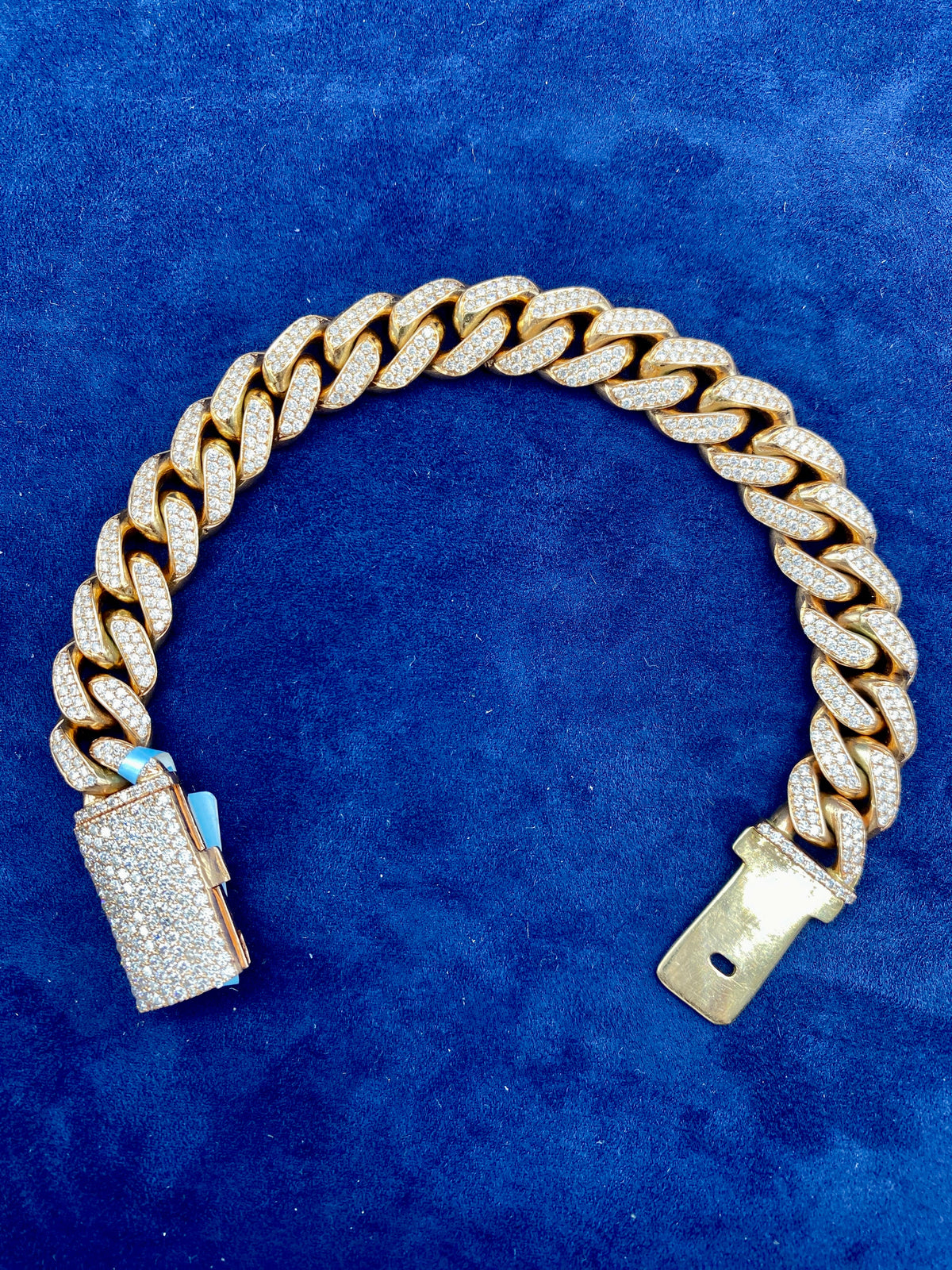 14K Rose Gold & Diamonds Cuban Link 11.9mm Bracelet - additional product view 6