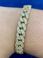 10K Gold and Diamonds Cuban Link 10mm Bracelet - main product photo