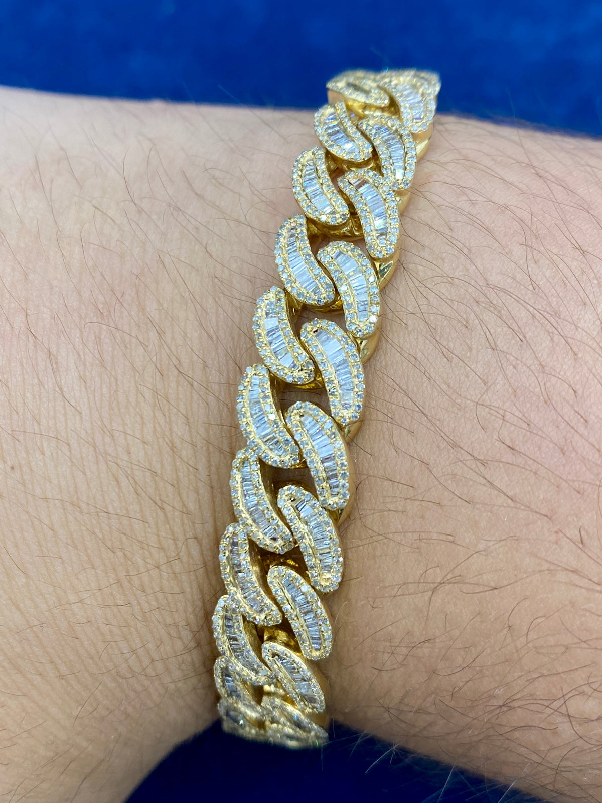 10K Gold and Diamonds Cuban Link 10mm Bracelet - main product photo