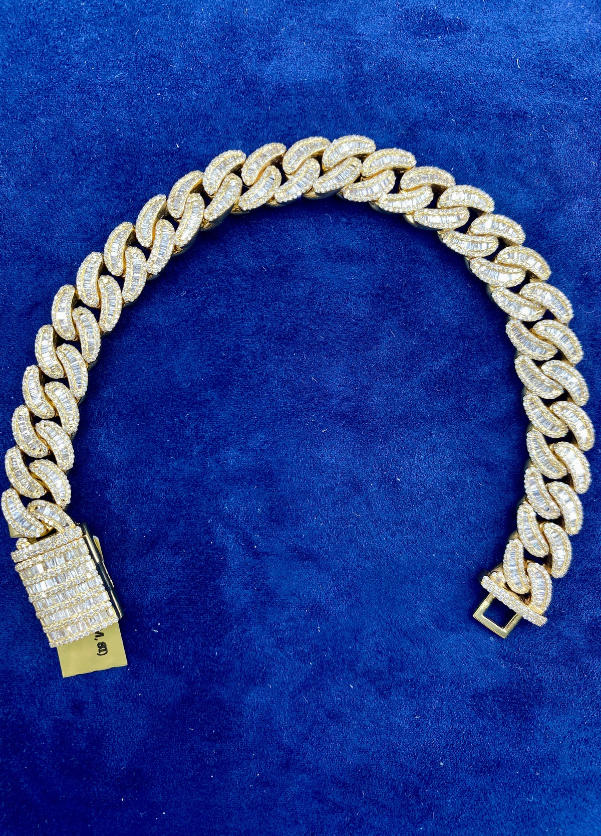 10K Gold and Diamonds Cuban Link 10mm Bracelet - additional product view 5