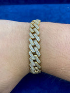 10K Gold & Diamonds Cuban Link 12.5mm Bracelet - main product photo
