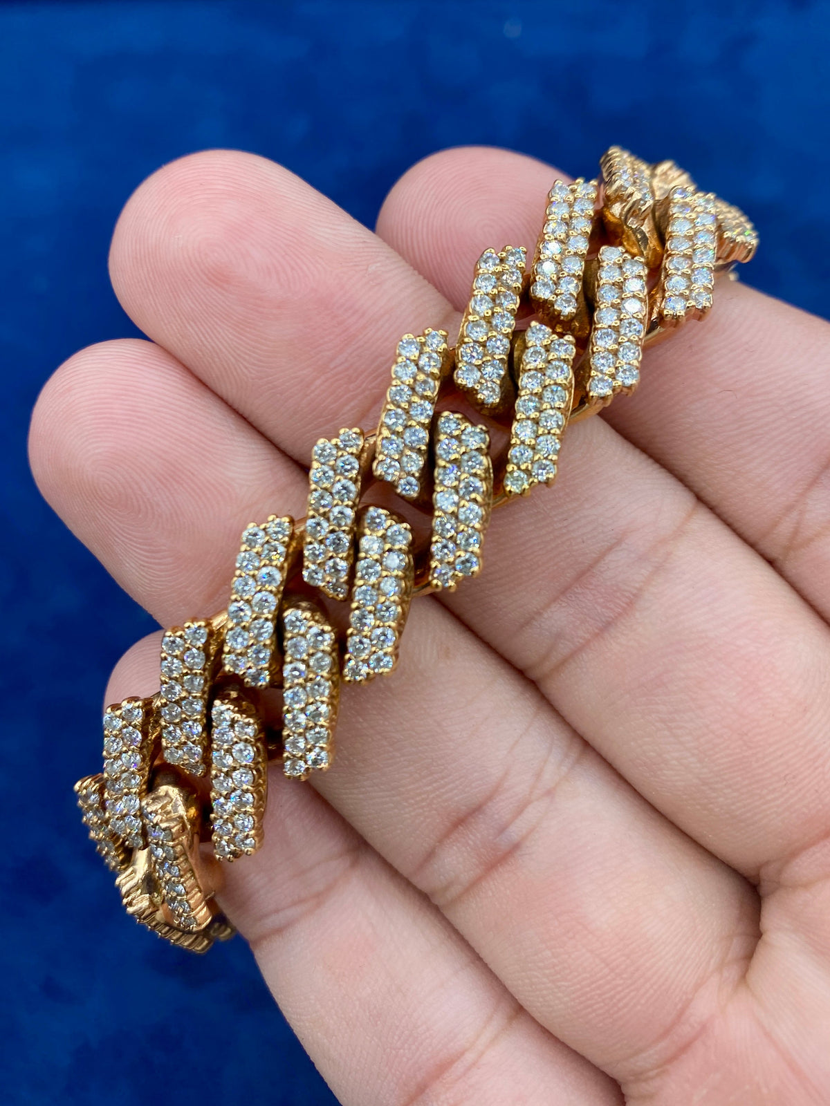 14K Rose Gold & Diamond Cuban Bracelet 15.3mm - additional product view 3